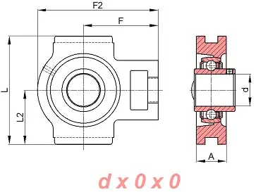 Zespół z oprawą żeliwną, temperatura do 200°C UCT 212 T20 SNR Autentyczny