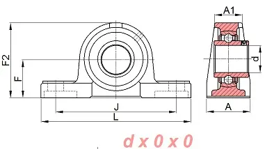 Zespół z oprawą żeliwną, temperatura do 200°C UCP212T20 SNR Premium