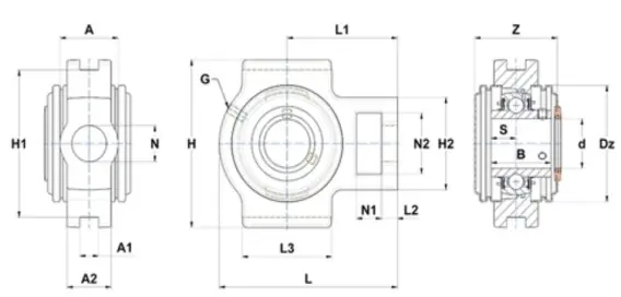 Zespół z oprawą żeliwną z osłoną żeliwną nieprzelotową UCT 212.CC SNR Najlepsza cena