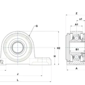 Bezpieczna płatność Zespół z oprawą żeliwną z osłoną blaszaną nieprzelotową UKP 206.H CC SNR