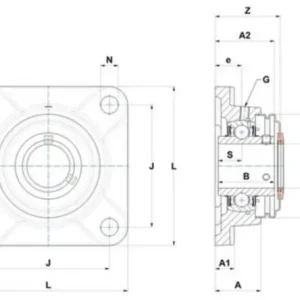 Zespół z oprawą żeliwną z osłoną blaszaną przelotową UCF210.CO SNR Kup teraz