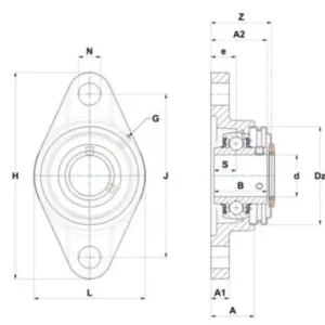 Zespół z oprawą żeliwną z osłoną blaszaną nieprzelotową UCFL208 CC SNR Najlepsza cena