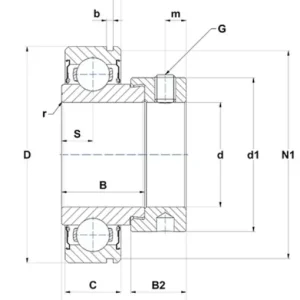 Bezpieczna płatność Łożysko z walcowym pierścieniem zewnętrznym CES208-24 SNR
