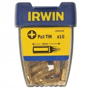 GROT TYPU POZIDRIV TIN-TYTANOWY 1/4' 25MM KOMPLET 10 SZT PZ2 Wyprzedaż