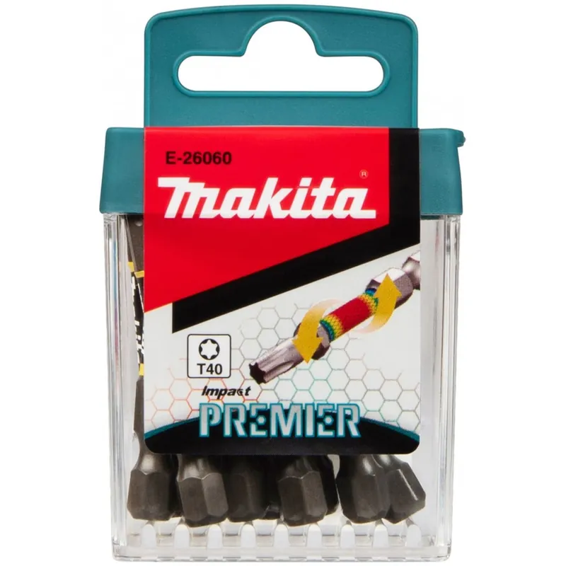 Dodaj do koszyka Makita E-26060 Bit skrętny Impact Premier (E-form) T40 – 50 mm, 10 szt.