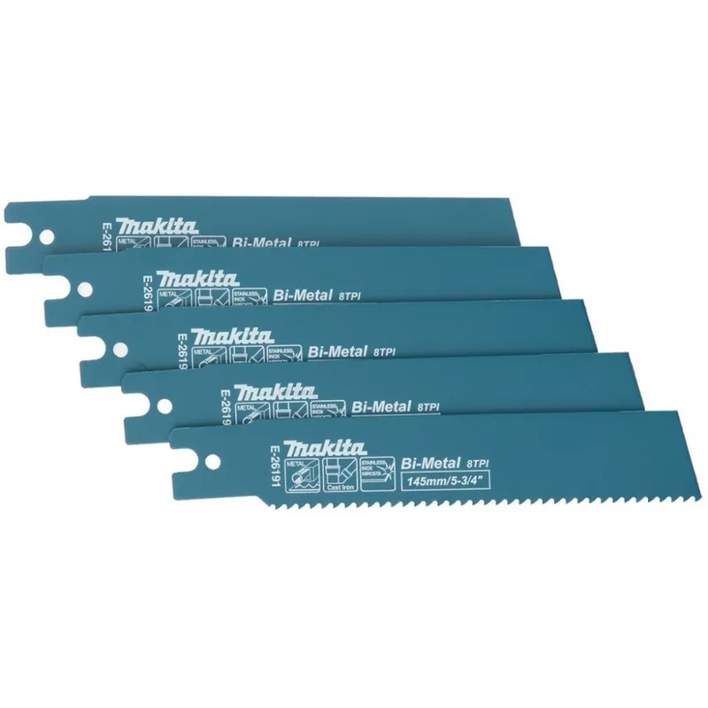 Makita E-26191 Brzeszczot BiM 145 × 1,6 mm, 8Z, 5 szt. specjalny JR003G Nie przegap