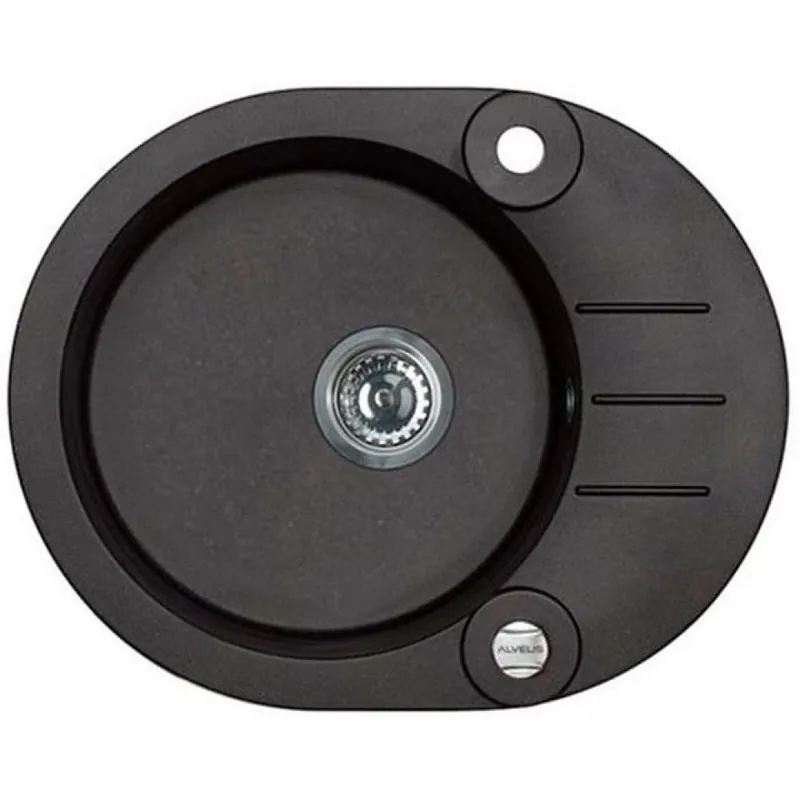 ALVEUS ROLL 40 Zlewozmywak granitowy, 595 x 475 mm, czarny 1090974 Darmowa dostawa