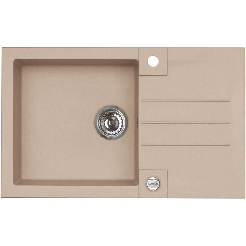 Darmowy zwrot ALVEUS ROCK 130 Zlewozmywak granitowy, 780x480 mm, beżowy