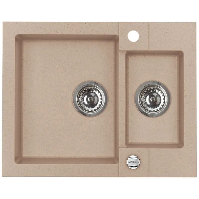 Kup online ALVEUS ROCK 80 Zlewozmywak granitowy, 595x475 mm, beżowy