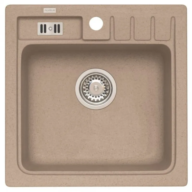 Zniżka ALVEUS NIAGARA 20 Zlewozmywak granitowy, 465 x 465 mm, beżowy