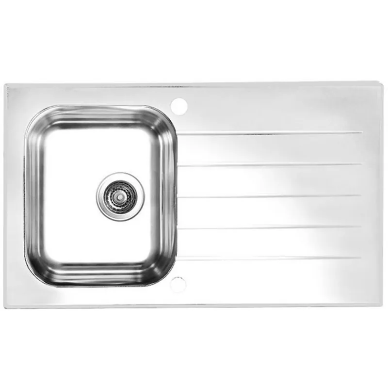 Zamów teraz ALVEUS GLASSIX 10 Zlewozmywak stalowy/szklany, 860 x 500 mm, satin, biały 1099462