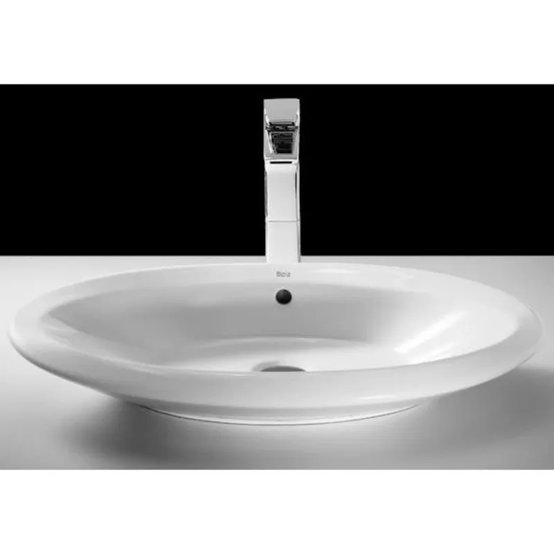 Ostatnie sztuki Roca Urbi 6 umywalka nablatowa 64x43 cm (bez otworu na baterię), Maxi Clean A32722B00M