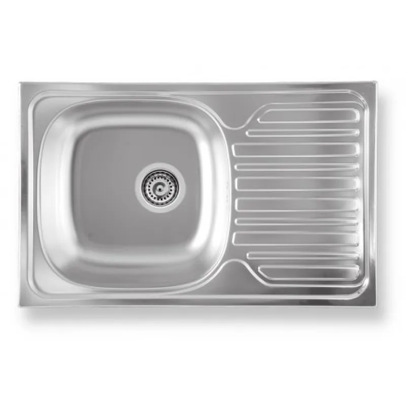 Bestseller FERRO Zlewozmywak jednokomorowy 49 x 78 x 17 cm Stal DR49/78