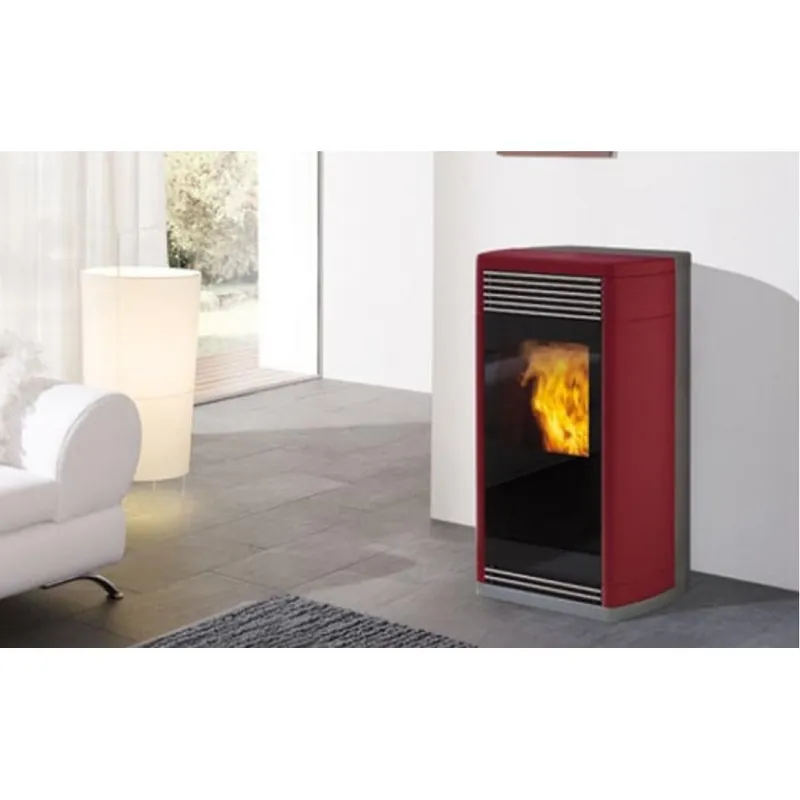 Darmowa dostawa EDILKAMIN Idroflexa Piec wolnostojący na pelet 11,3kW ceramika czerwona 667960