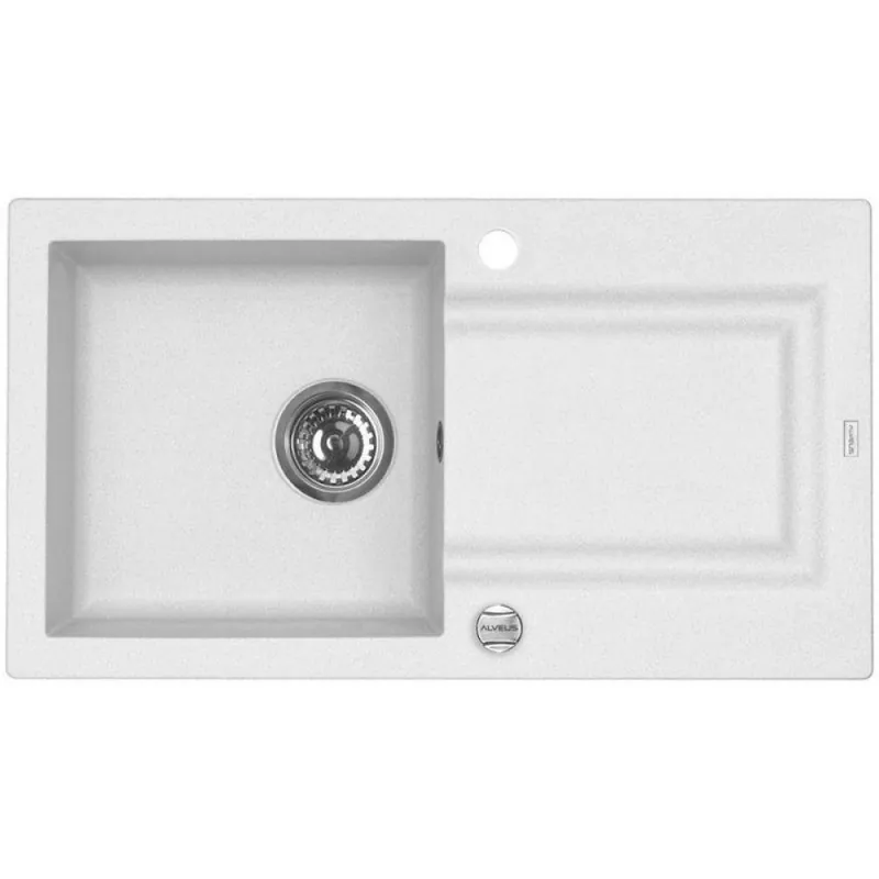 ALVEUS FALCON 30 Zlewozmywak granitowy, 780 x 435 mm, biały Wyprzedaż