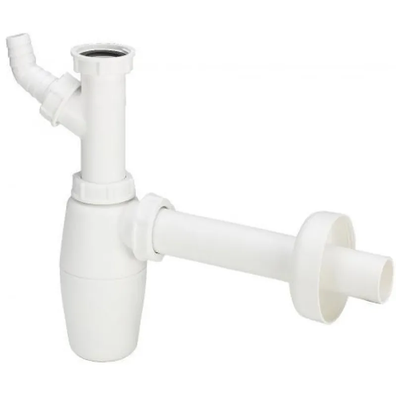 Najlepsza cena VIEGA Półsyfon butelkowy PCV 5/4 z podłączeniem do zmywarki biały 326319